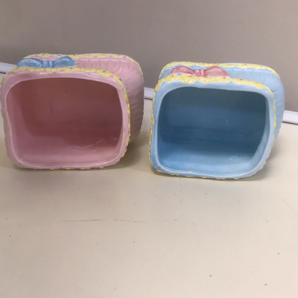 Pair of Vintage‎ Baby Bootie Planters
